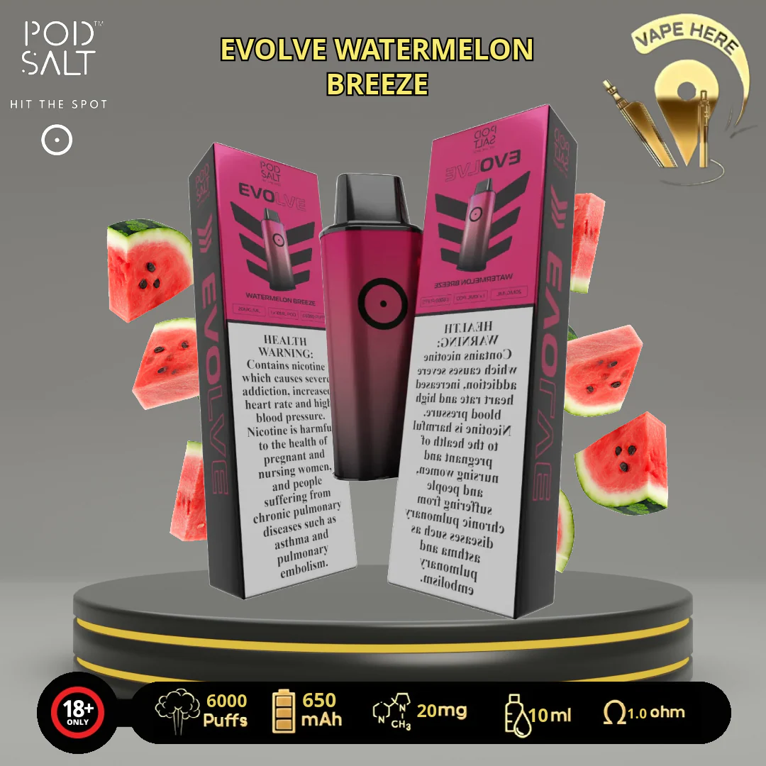 POD SALT EVOLVE 6000 PUFFS 20 MG PRE-FILLED PODS - Image 3