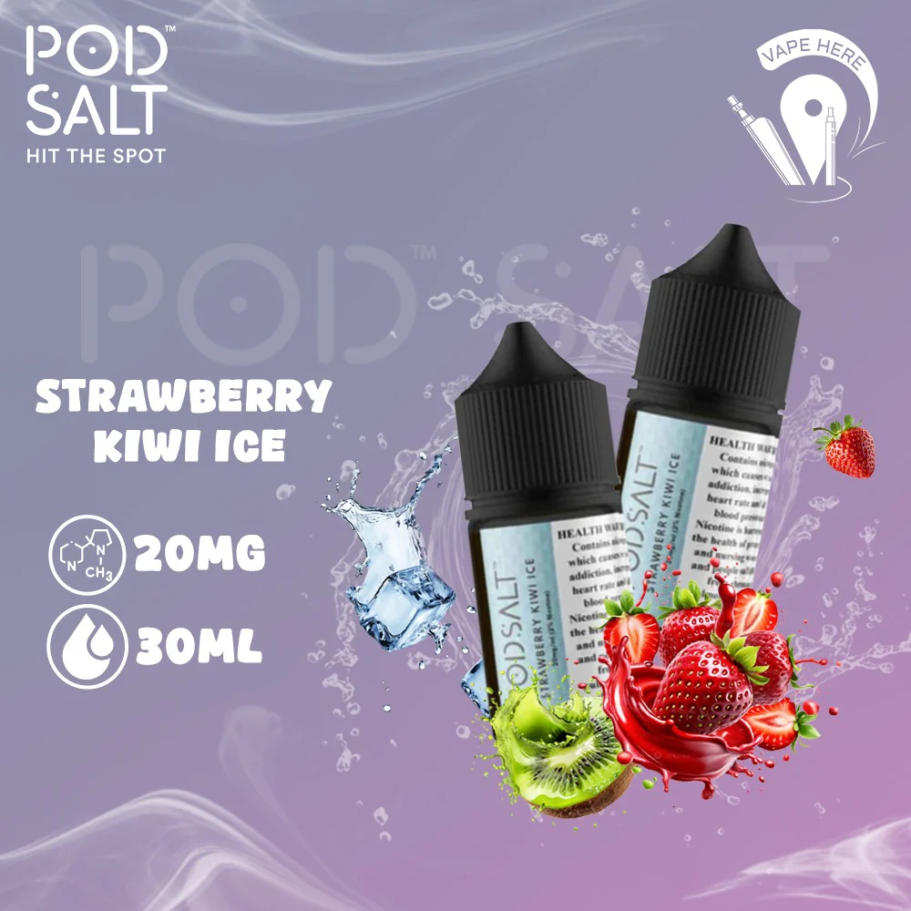 Pod Salt Fusion Strawberry Kiwi Ice - PACHA MAMA - NicSalt
