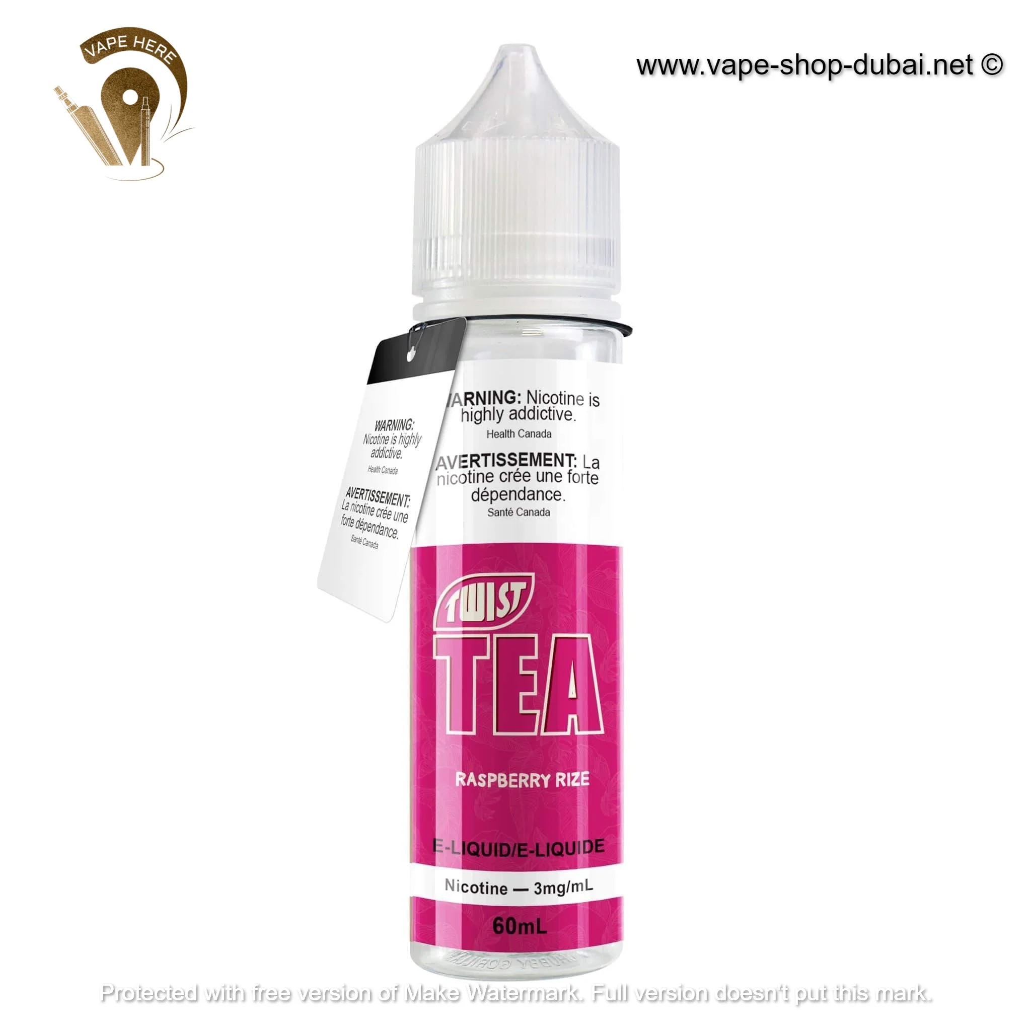 Raspberry Rize 50ml Ejuice by Twist Tea PGVG - Image 3