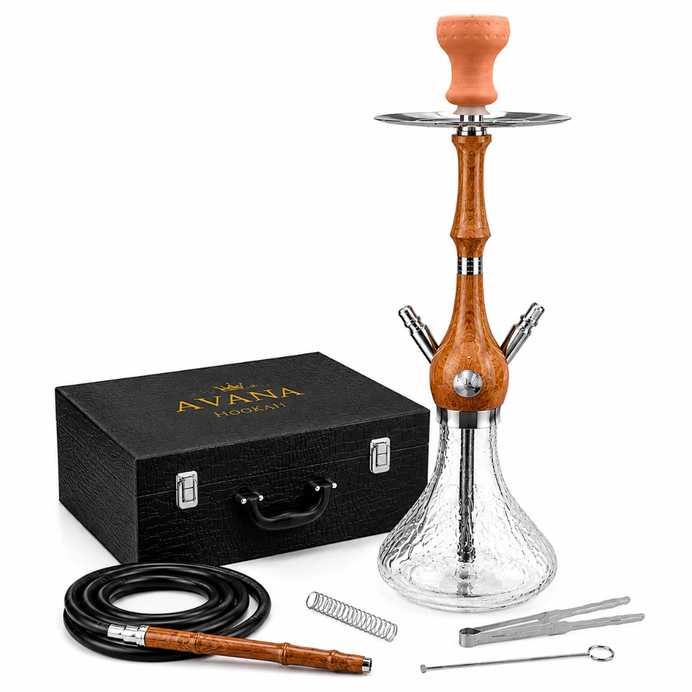 SHISHA AVANA HOOKA 06 Wood Style πΊ β Premium Traditional Hookah 70CM - Image 4