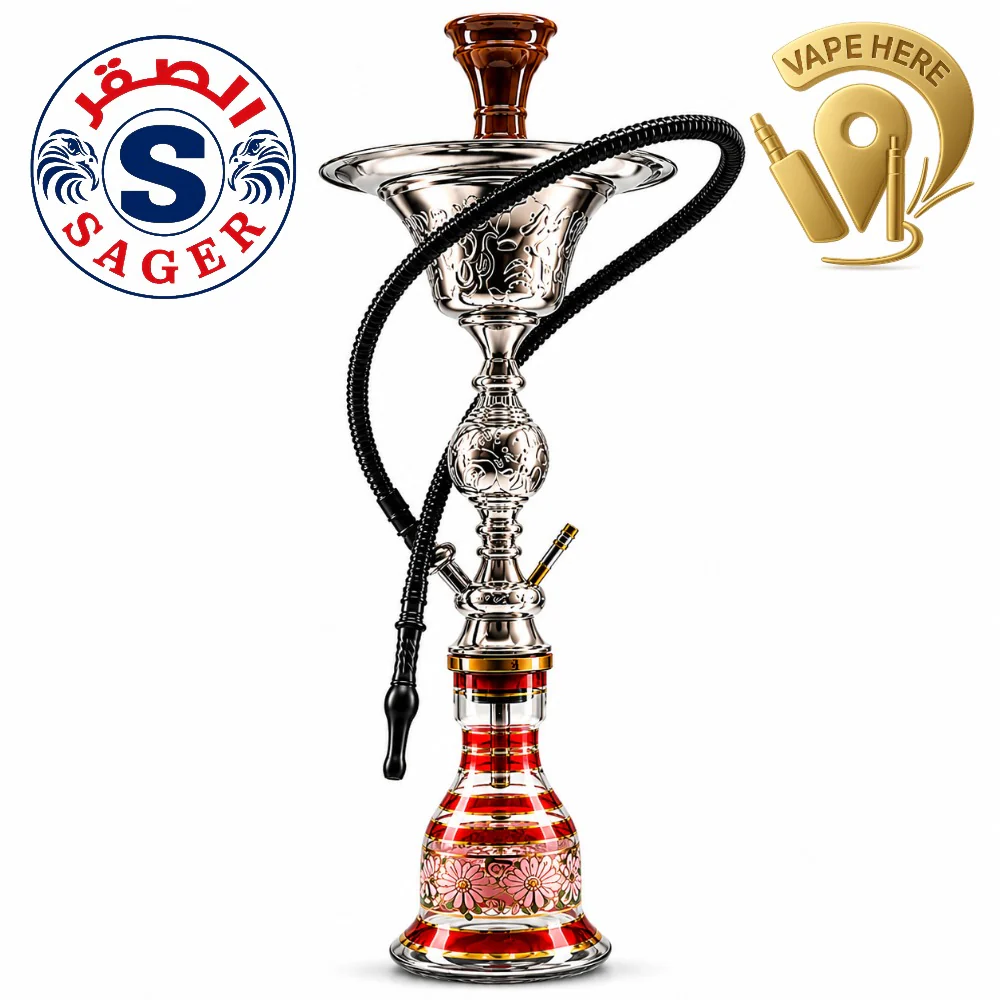 SHISHA MESRI Al SAGER MES070 - Premium Traditional Shisha 80CM - Image 3