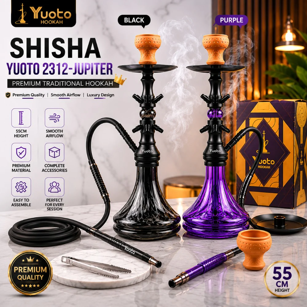 SHISHA YUOTO 2312 JUPITER 🪐 – Premium Traditional Hookah 55CM