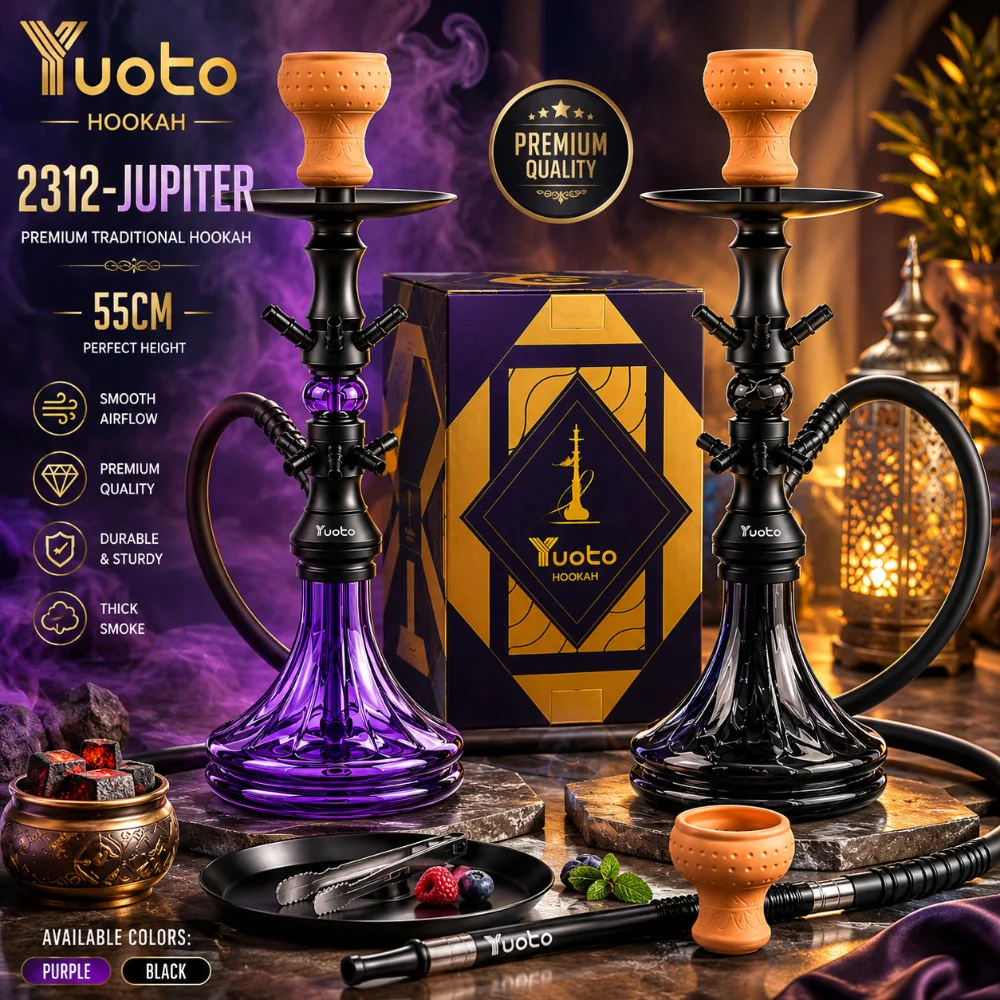 SHISHA YUOTO 2312 JUPITER 🪐 – Premium Traditional Hookah 55CM - Image 2