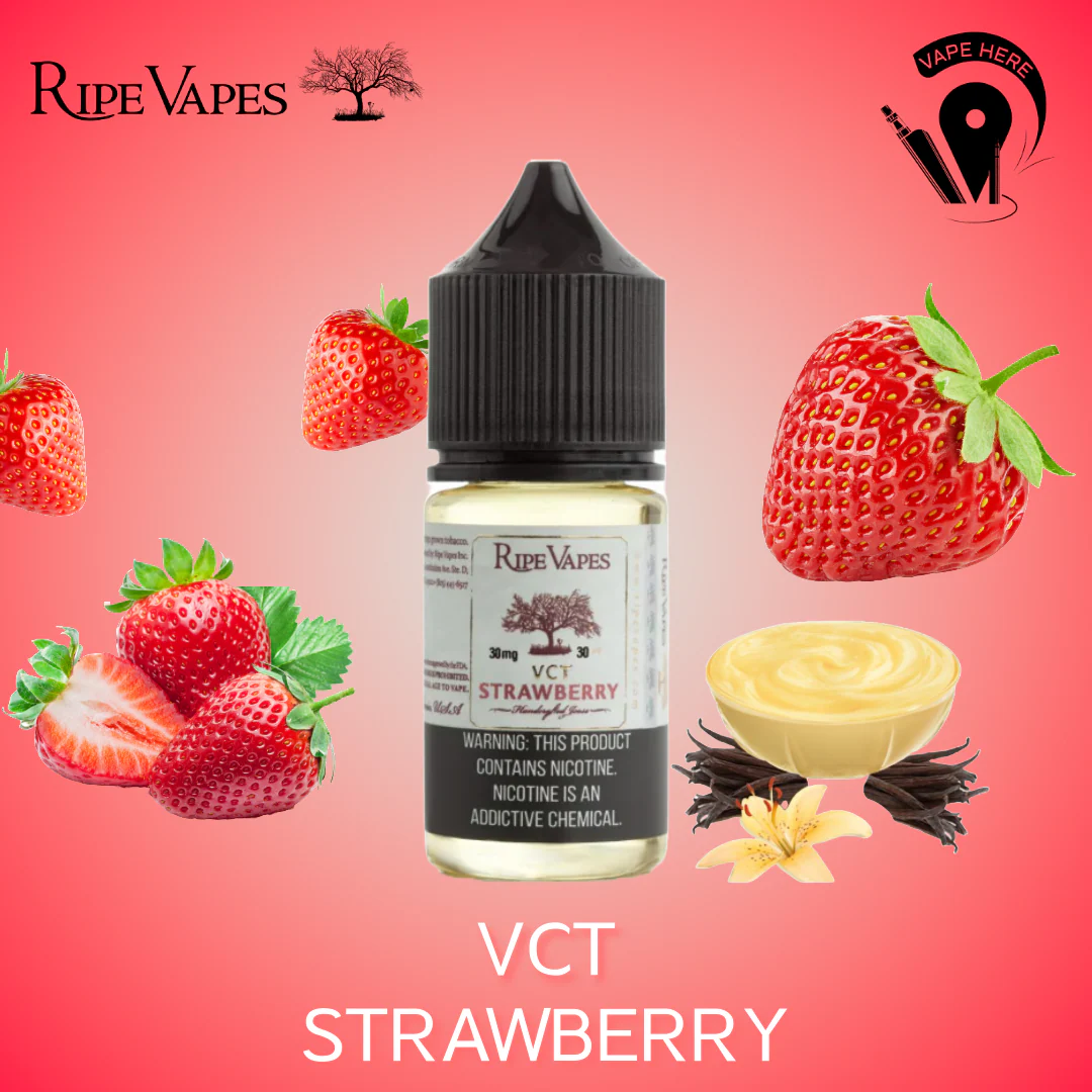 VCT Strawberry 30ml Saltnic - VCT Collection from Ripe Vapes - Image 3