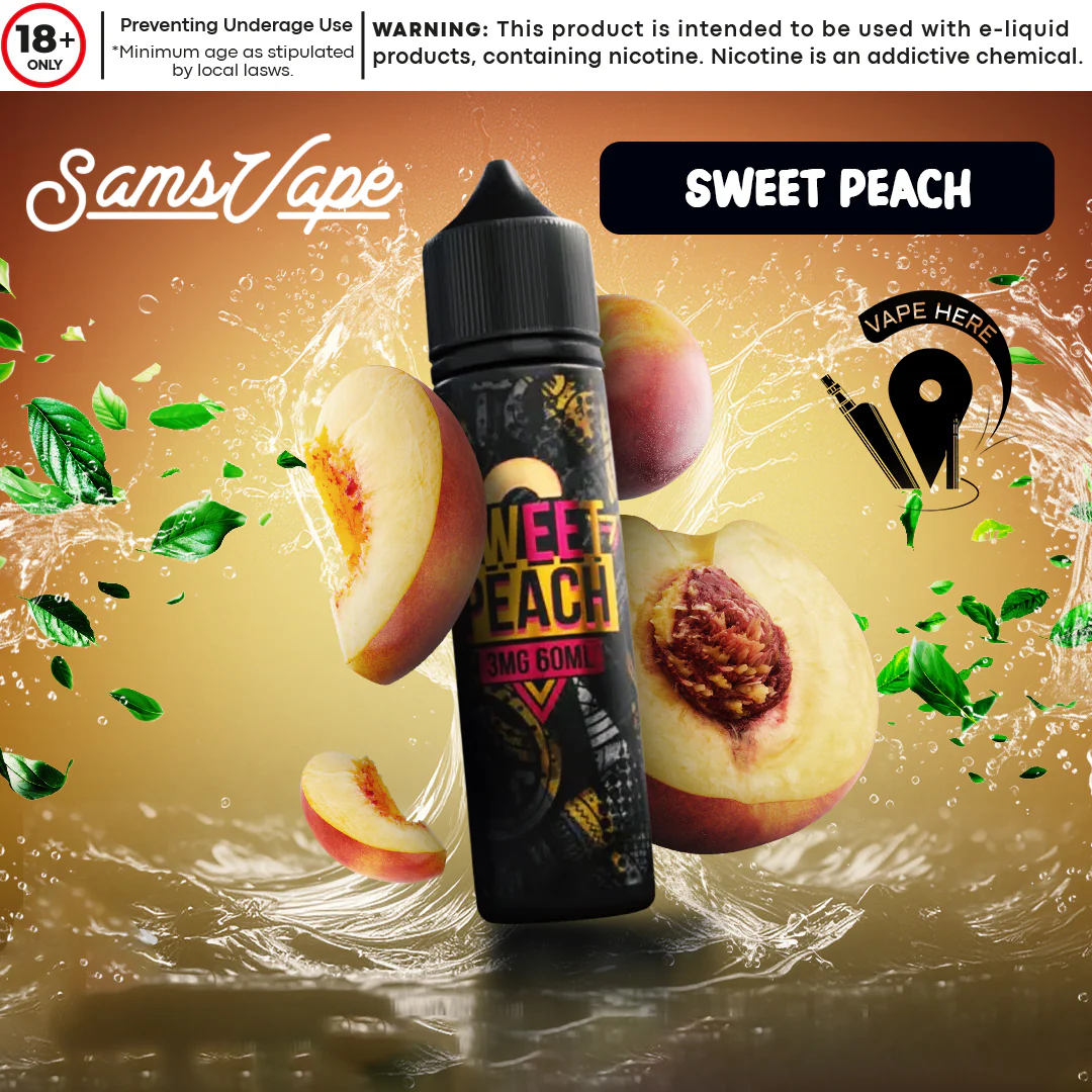 Sweet Peach E-liquid By Sam Vapes