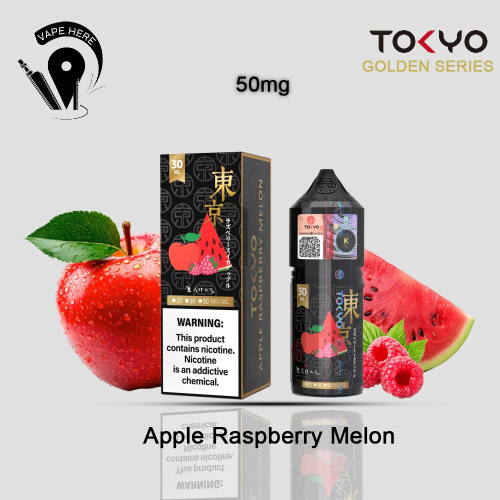 TOKYO APPLE RASPBERRY MELON SALTNIC 30ML- GOLDEN SERIES - Image 3