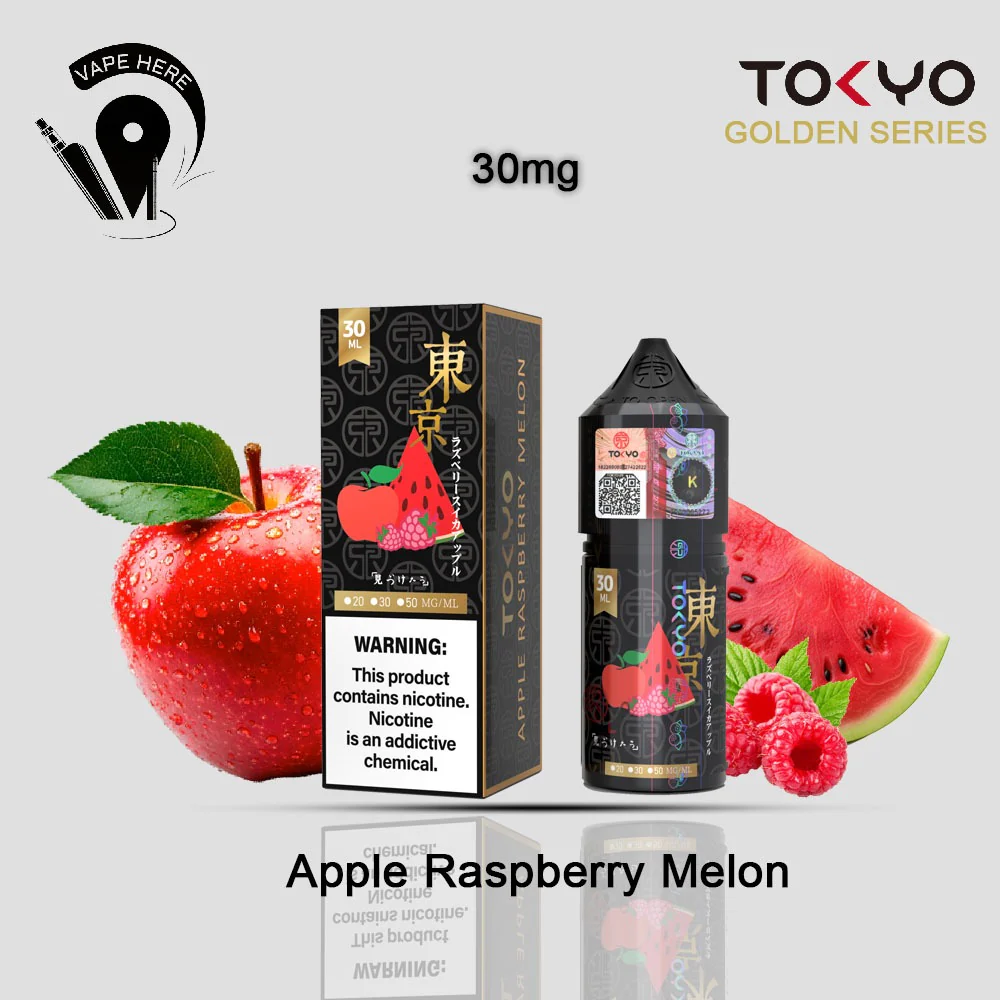 TOKYO APPLE RASPBERRY MELON SALTNIC 30ML- GOLDEN SERIES - Image 4