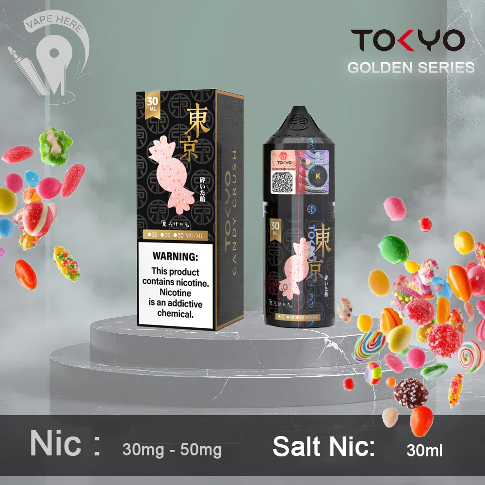 TOKYO CANDY CRUSH SALTNIC 30ML- GOLDEN SERIES