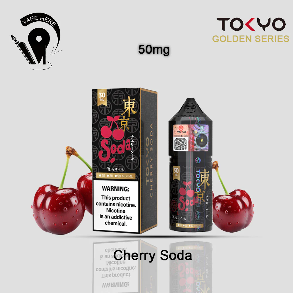 TOKYO CHERRY SODA SALTNIC 30ML- GOLDEN SERIES - Image 4