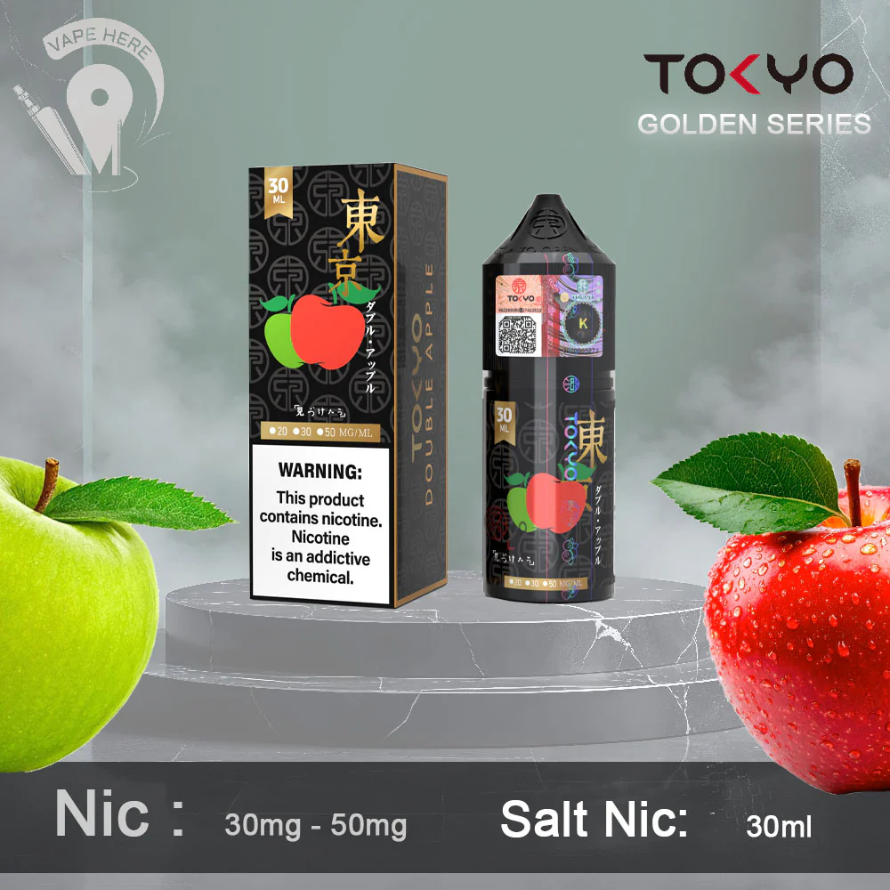 TOKYO DOUBLE APPLE SALTNIC 30ML- GOLDEN SERIES