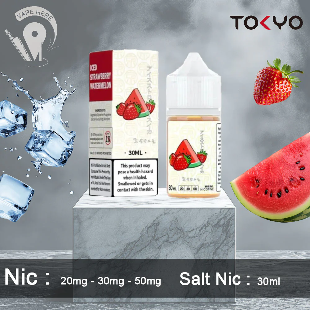 TOKYO ICED STRAWBERRY WATERMELON SALTNIC 30ML- CLASSIC SERIES - Image 2