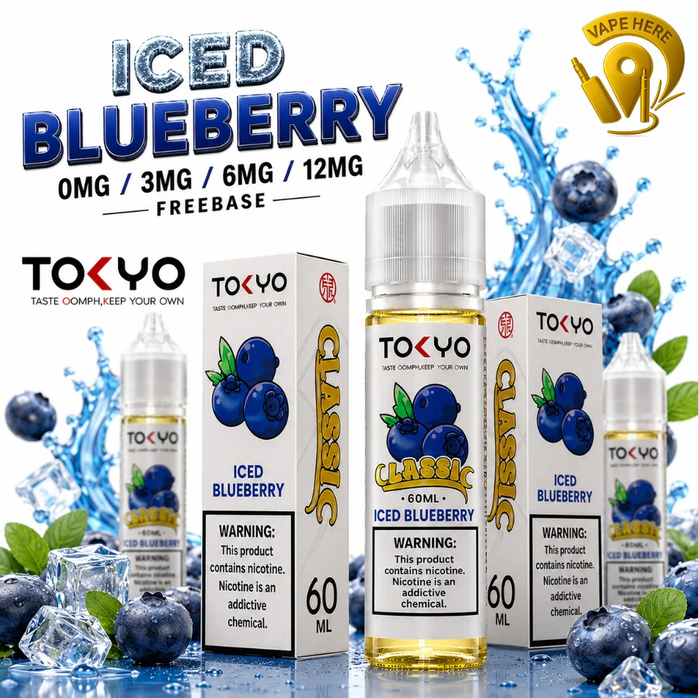 TOKYO ICED BLUEBERRY E LIQUID 60ML- CLASSIC SERIES