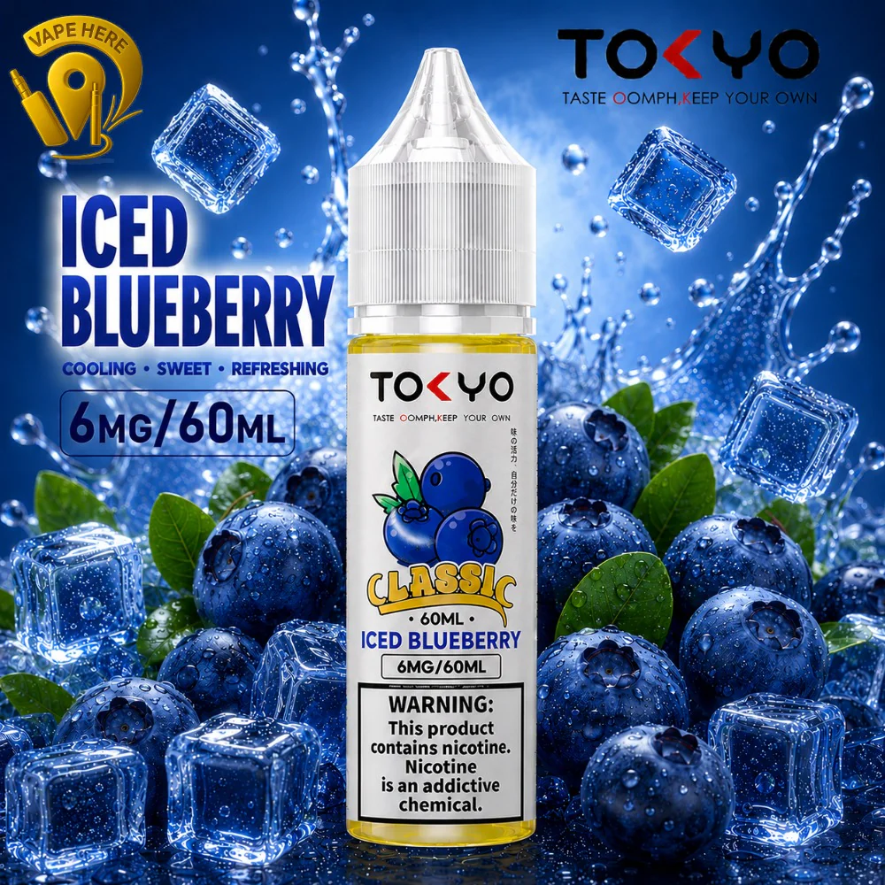 TOKYO ICED BLUEBERRY E LIQUID 60ML- CLASSIC SERIES - Image 4