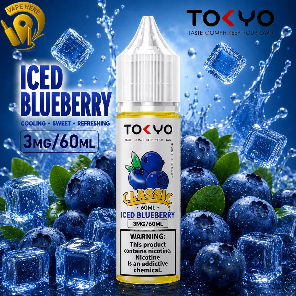 TOKYO ICED BLUEBERRY E LIQUID 60ML- CLASSIC SERIES - Image 5