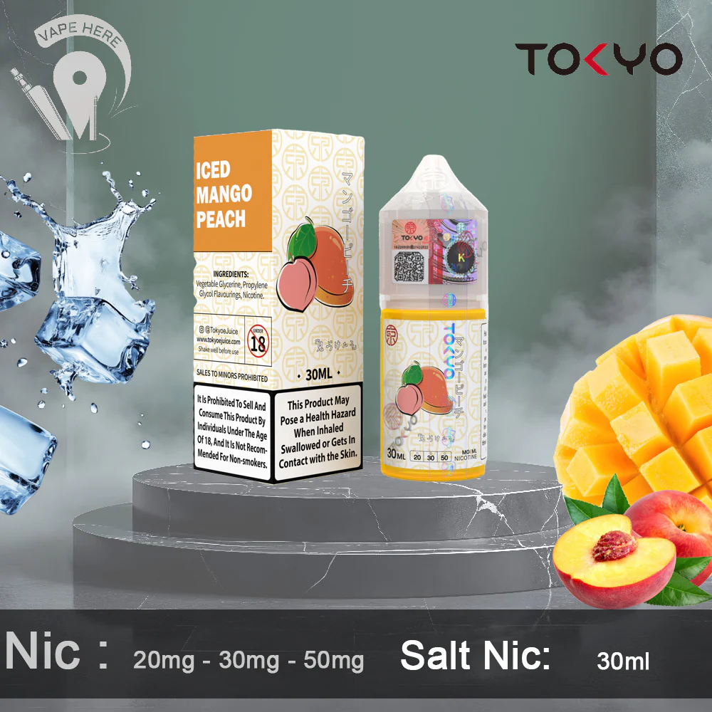 TOKYO ICED MANGO PEACH SALTNIC 30ML- CLASSIC SERIES