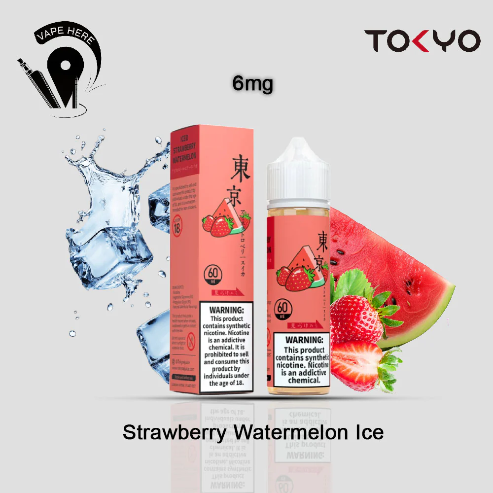 TOKYO ICED STRAWBERRY WATERMELON E-LIQUID 60ML- CLASSIC SERIES - Image 5