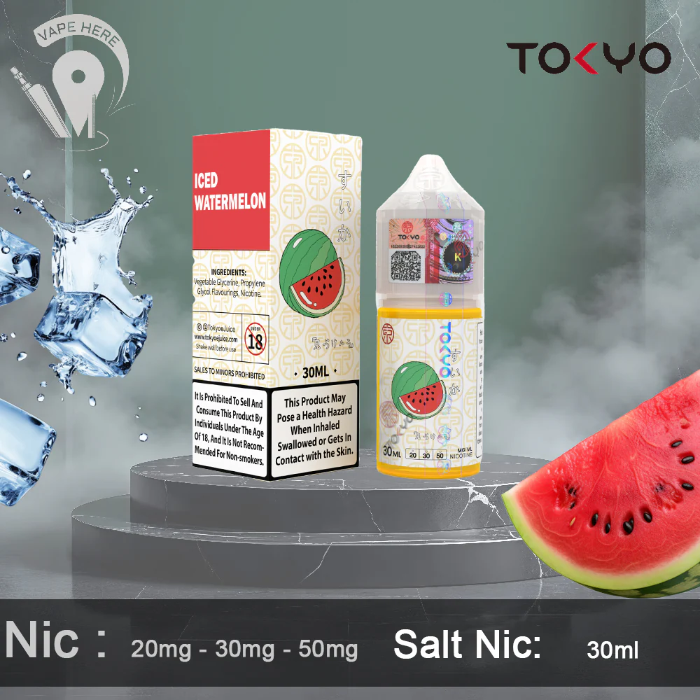 TOKYO ICED WATERMELON SALTNIC 30ML- CLASSIC SERIES