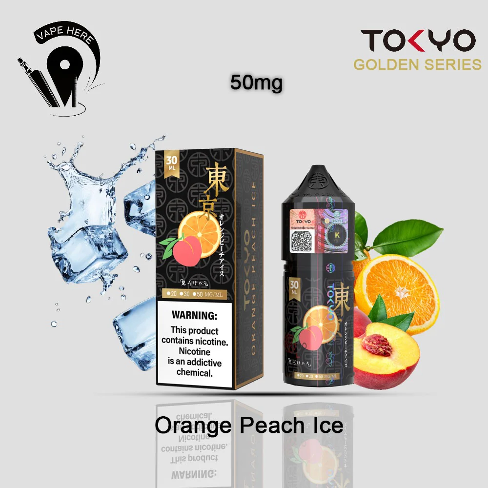 TOKYO ORANGE PEACH ICE SALTNIC 30ML- GOLDEN SERIES - Image 4