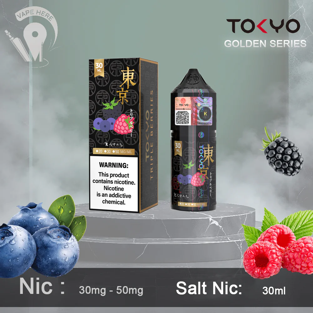 TOKYO TRIPLE BERRIES SALTNIC 30ML- GOLDEN SERIES