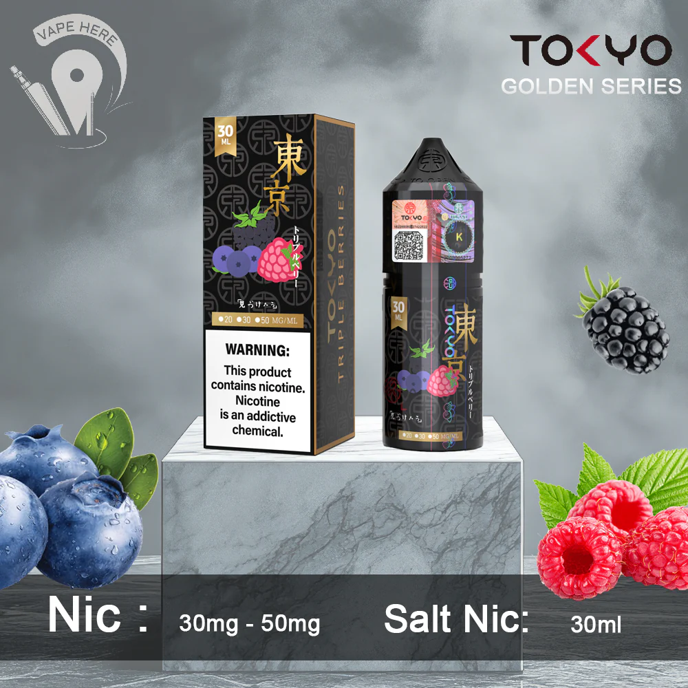 TOKYO TRIPLE BERRIES SALTNIC 30ML- GOLDEN SERIES - Image 2