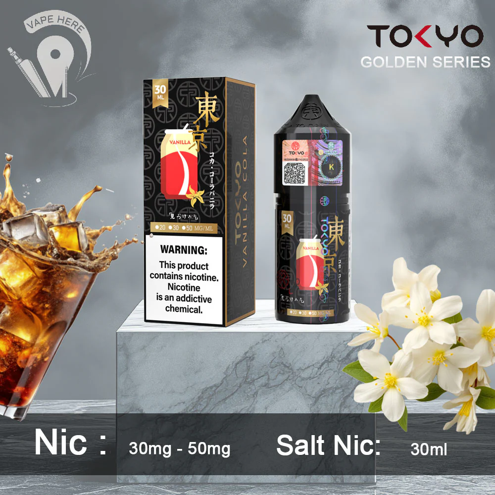 TOKYO VANILLA COLA SALTNIC 30ML- GOLDEN SERIES - Image 2