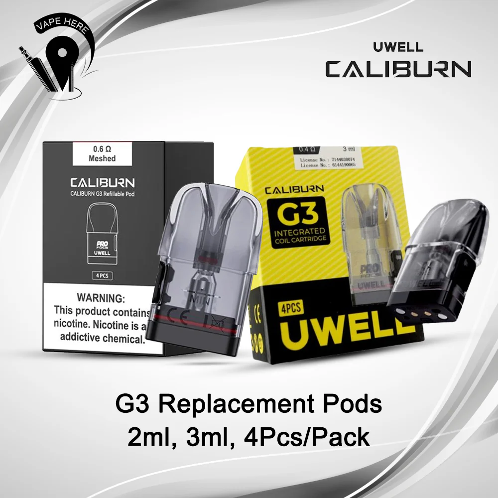 UWELL CALIBURN G3 Replacement Empty Pod Cartridge 4 Pc/Pack