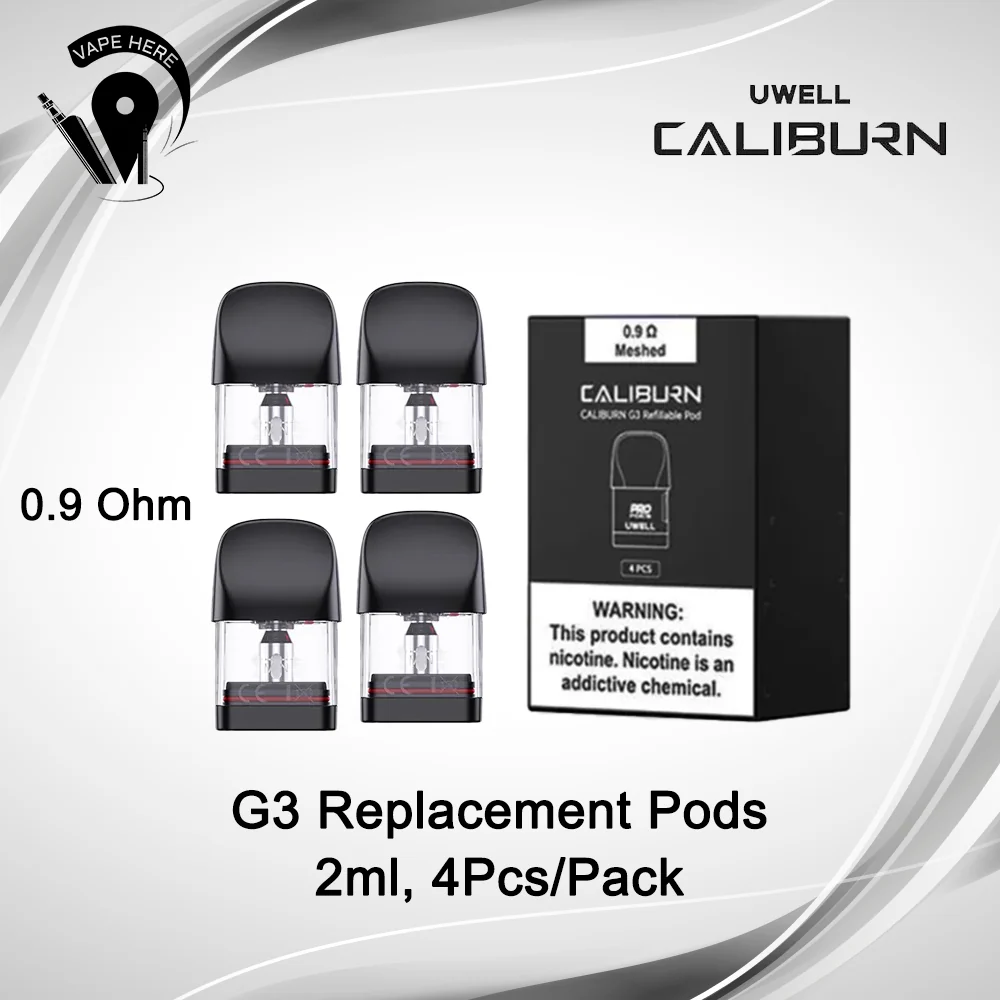 UWELL CALIBURN G3 Replacement Empty Pod Cartridge 4 Pc/Pack - Image 3