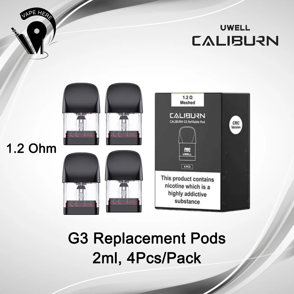 UWELL CALIBURN G3 Replacement Empty Pod Cartridge 4 Pc/Pack - Image 5