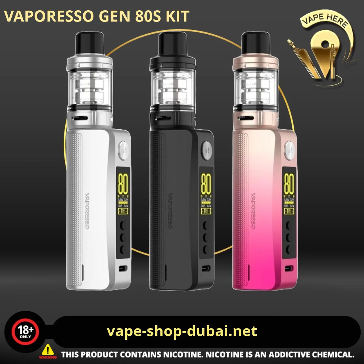 VAPORESSO GEN 80S KIT WITH ITANK ATOMIZER 5ML