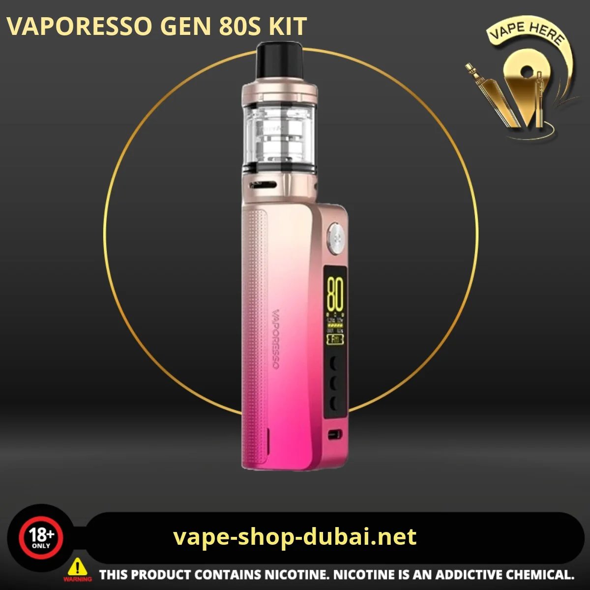 VAPORESSO GEN 80S KIT WITH ITANK ATOMIZER 5ML - Image 2