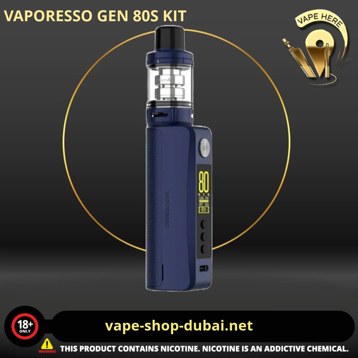VAPORESSO GEN 80S KIT WITH ITANK ATOMIZER 5ML - Image 3
