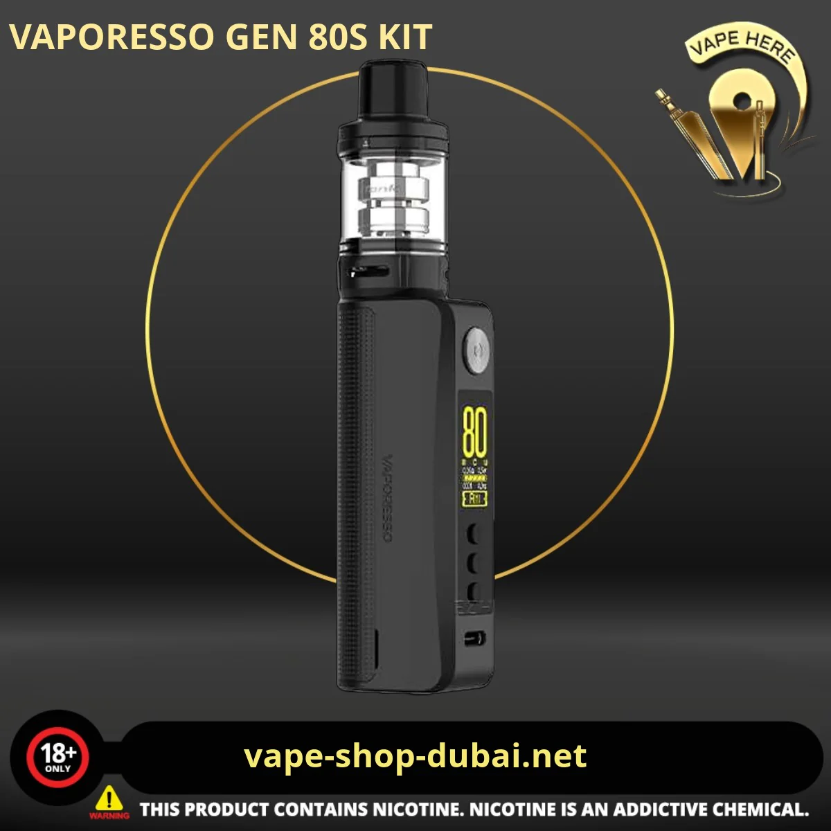 VAPORESSO GEN 80S KIT WITH ITANK ATOMIZER 5ML - Image 4