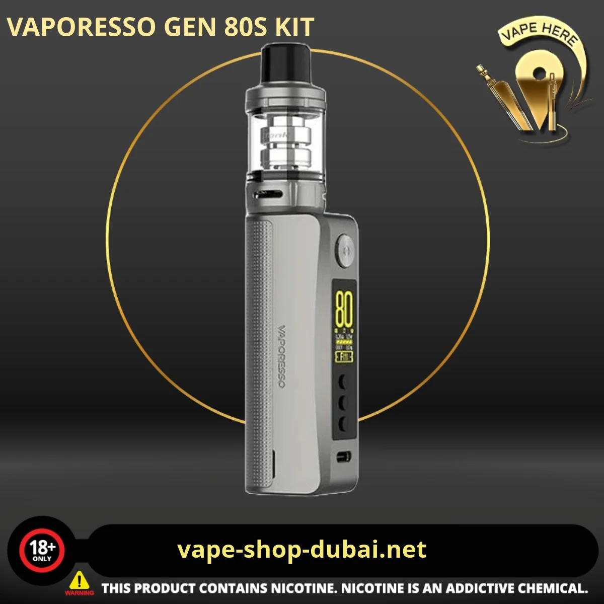 VAPORESSO GEN 80S KIT WITH ITANK ATOMIZER 5ML - Image 5