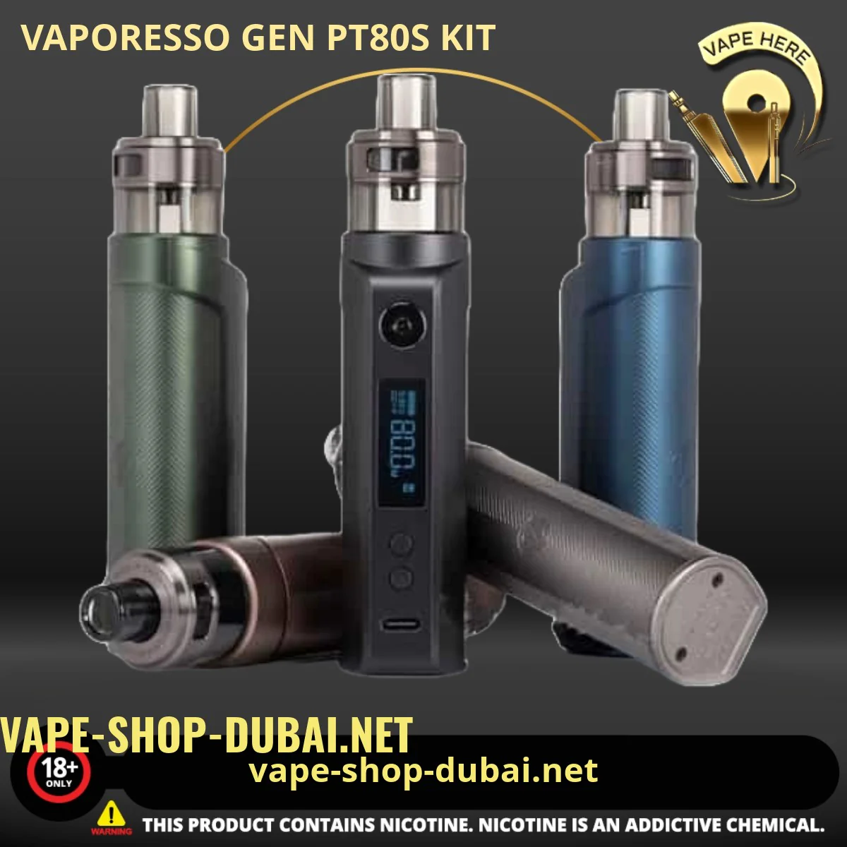 VAPORESSO GEN PT80S KIT with xTANK POD 4.5ML - Image 2