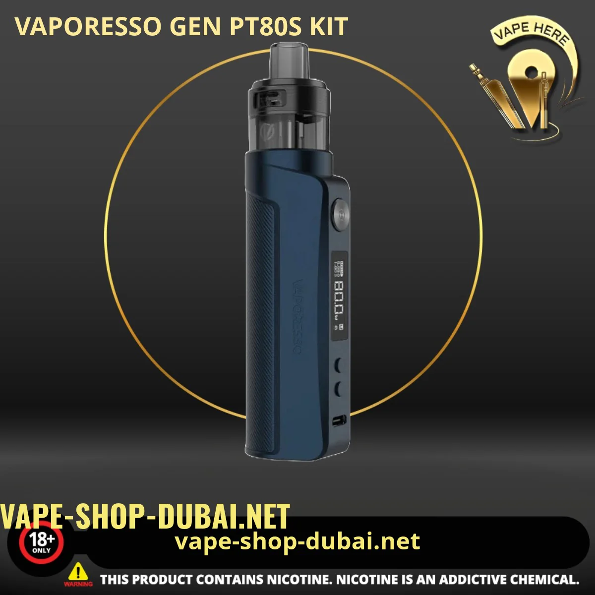 VAPORESSO GEN PT80S KIT with xTANK POD 4.5ML - Image 3
