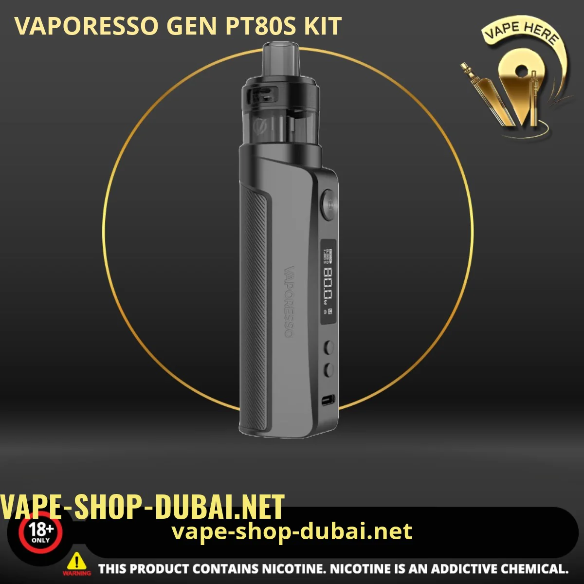 VAPORESSO GEN PT80S KIT with xTANK POD 4.5ML - Image 5