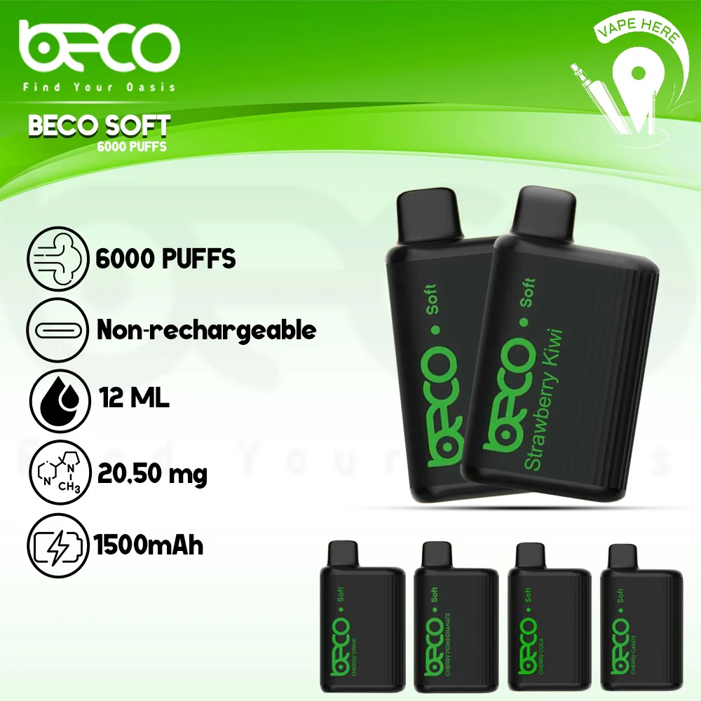 BECO SOFT 6000 Puffs Disposable Vape (Non-Rechargeable)- 20 & 50mg - Image 2
