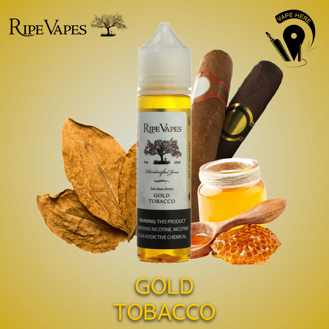 GOLD TOBACCO 60ml E-Liquids - SAN JUAN SERIES Collection from Ripe Vapes