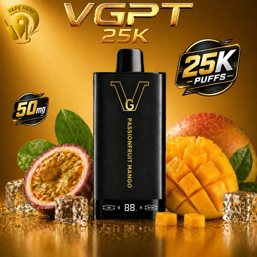 VGPT 25K Disposable Vape 25000 Puffs with LED Screen (20mg & 50mg Nicotine) - Image 14