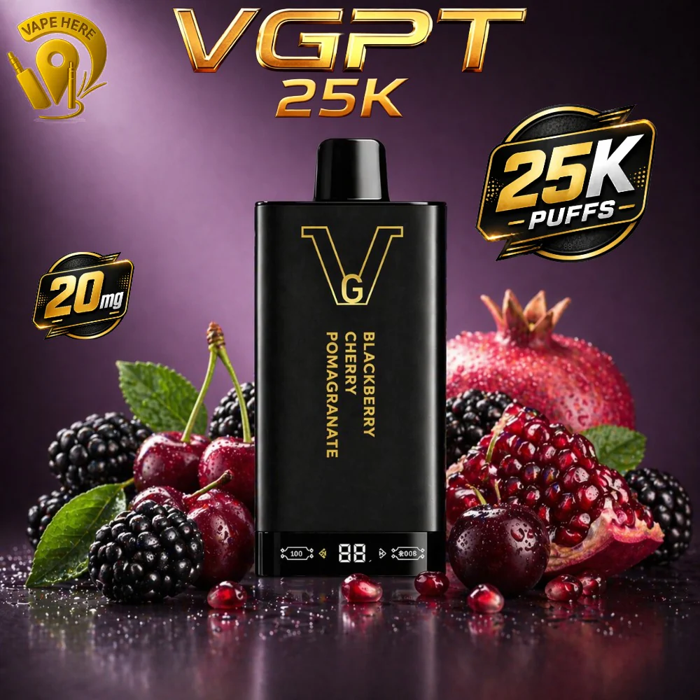 VGPT 25K Disposable Vape 25000 Puffs with LED Screen (20mg & 50mg Nicotine) - Image 3