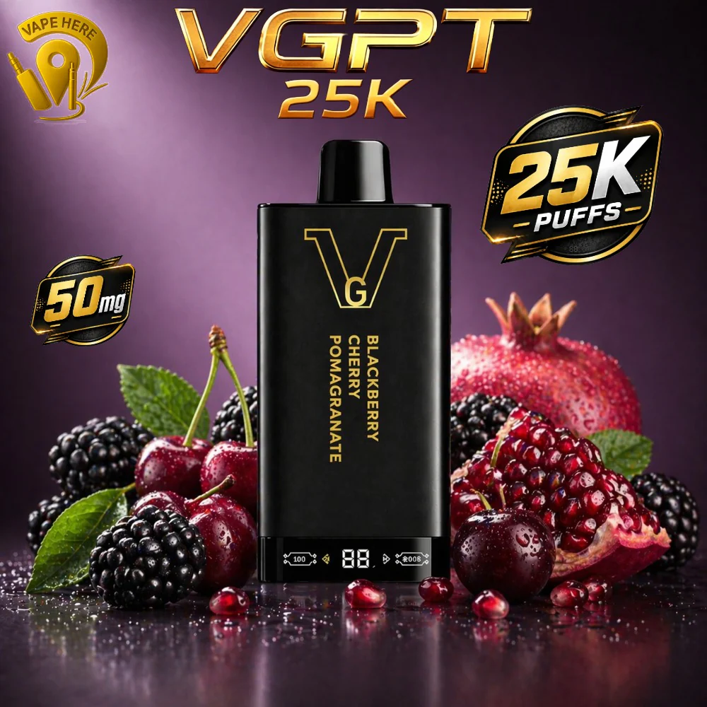 VGPT 25K Disposable Vape 25000 Puffs with LED Screen (20mg & 50mg Nicotine) - Image 4