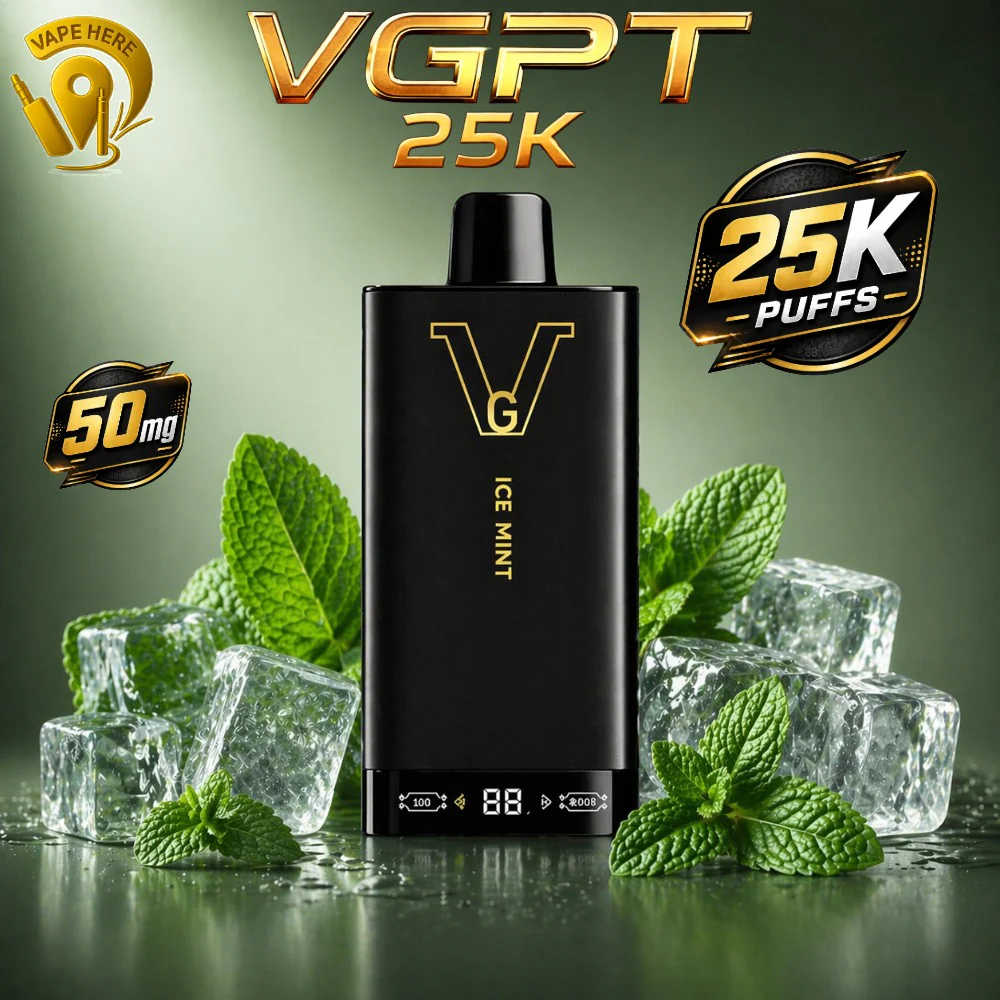 VGPT 25K Disposable Vape 25000 Puffs with LED Screen (20mg & 50mg Nicotine) - Image 8