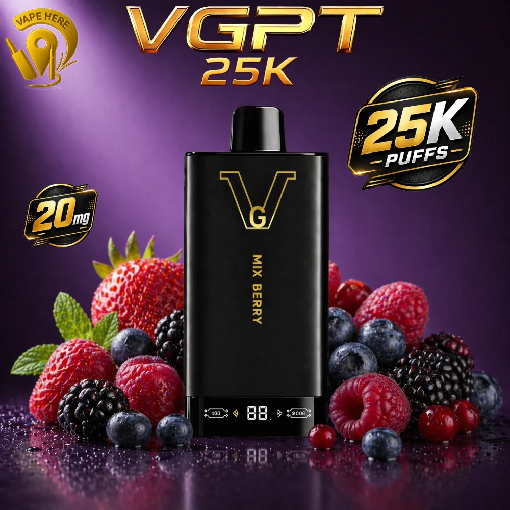 VGPT 25K Disposable Vape 25000 Puffs with LED Screen (20mg & 50mg Nicotine) - Image 9