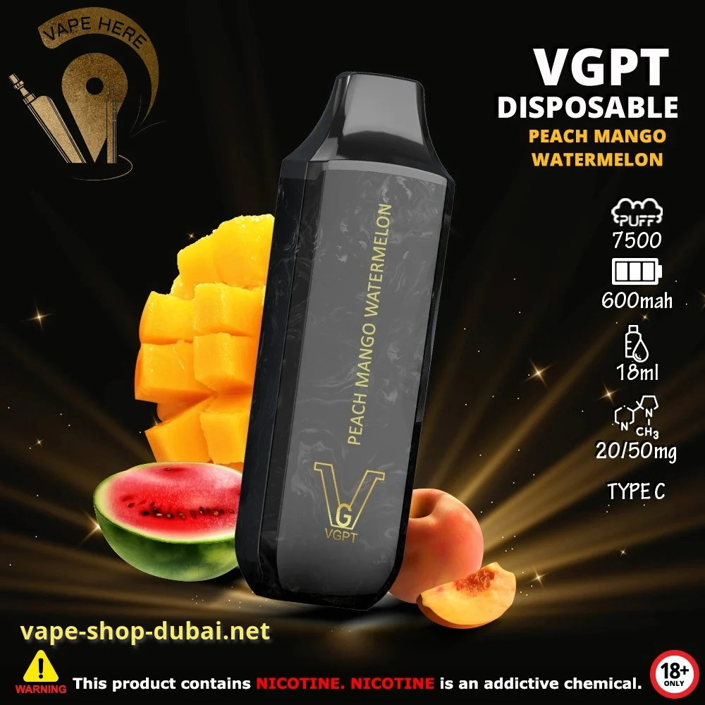 VGPT DISPOSABLE VAPE 7500 PUFFS 0MG, 20MG & 50MG - Image 7