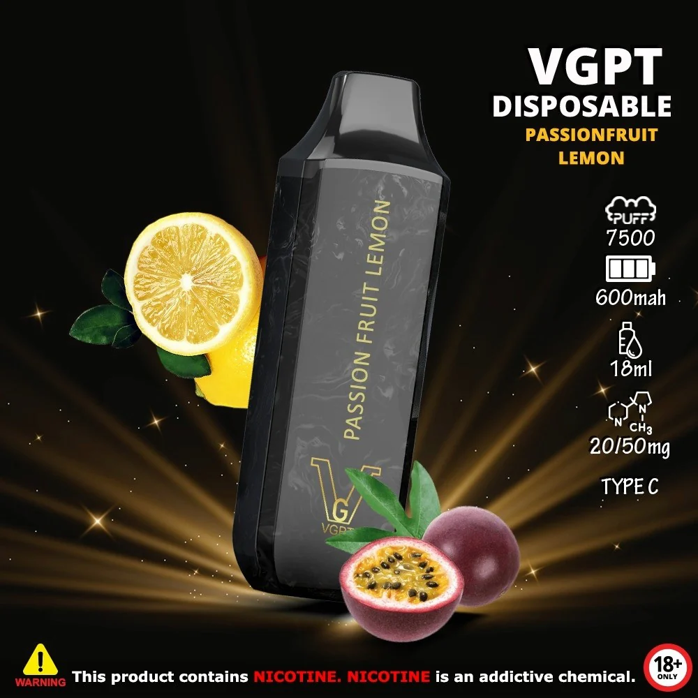 VGPT DISPOSABLE VAPE 7500 PUFFS 0MG, 20MG & 50MG - Image 9
