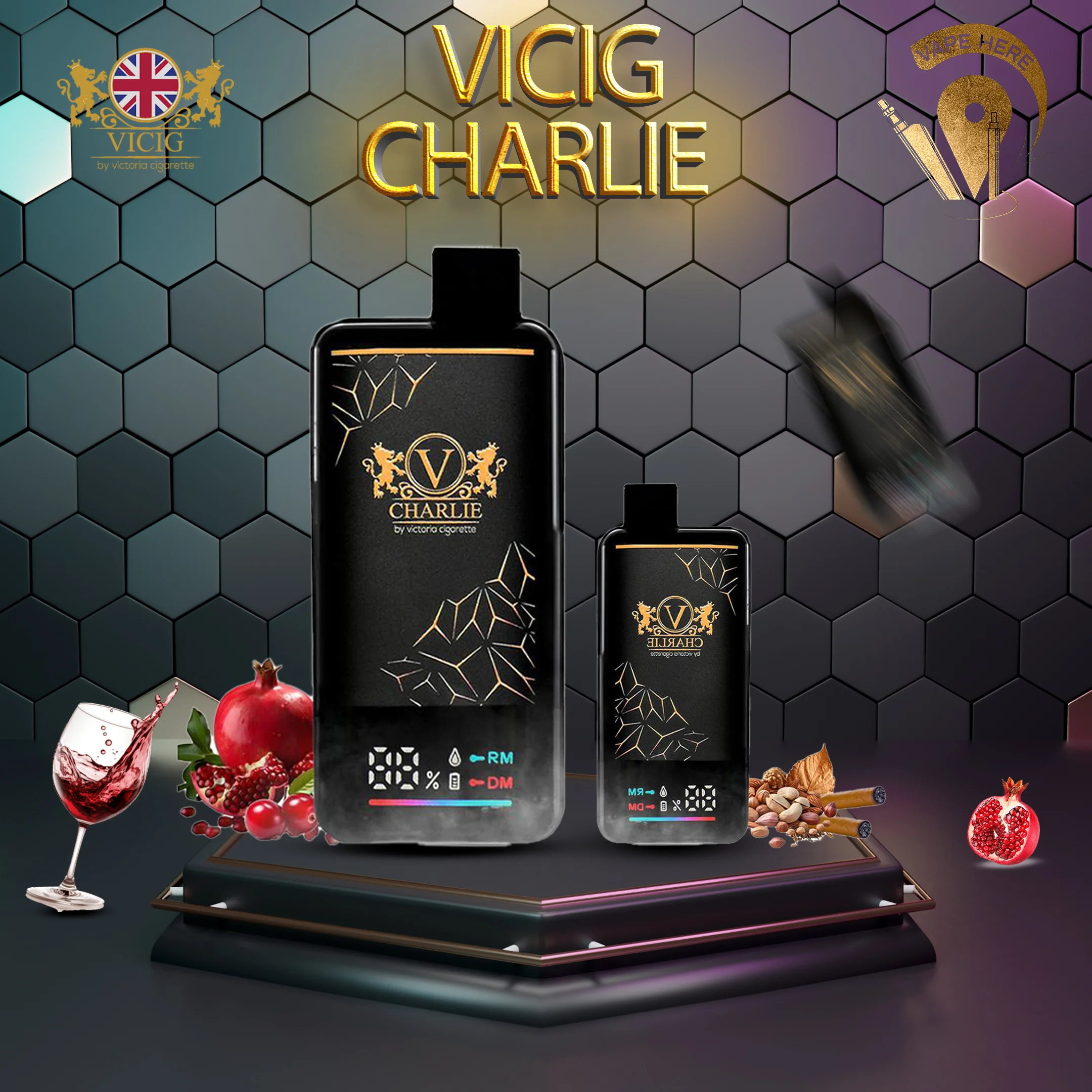 VICIG CHARLIE 15000 Puffs Disposable Vape 50mg & 20mg