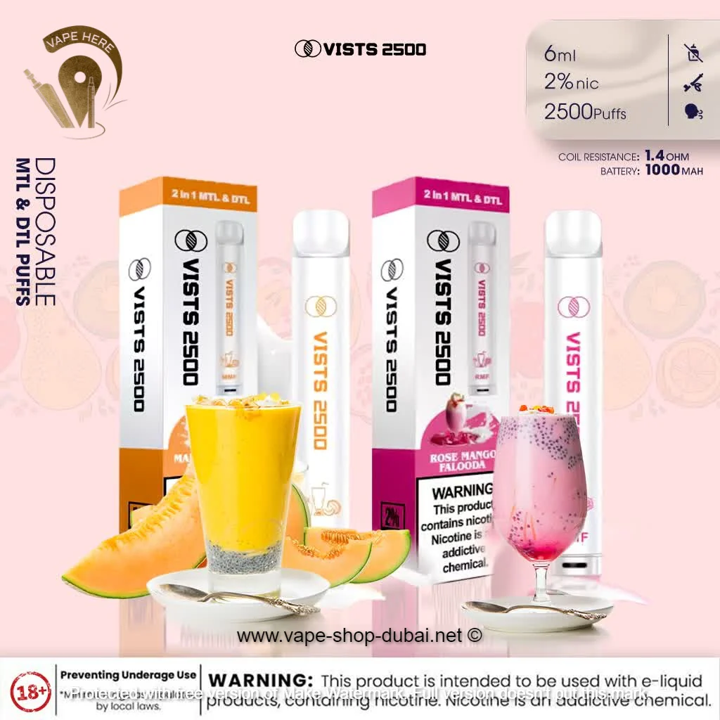 Vists 2500 Disposable 20mg MTL & DTL (2500 Puffs) - Image 3