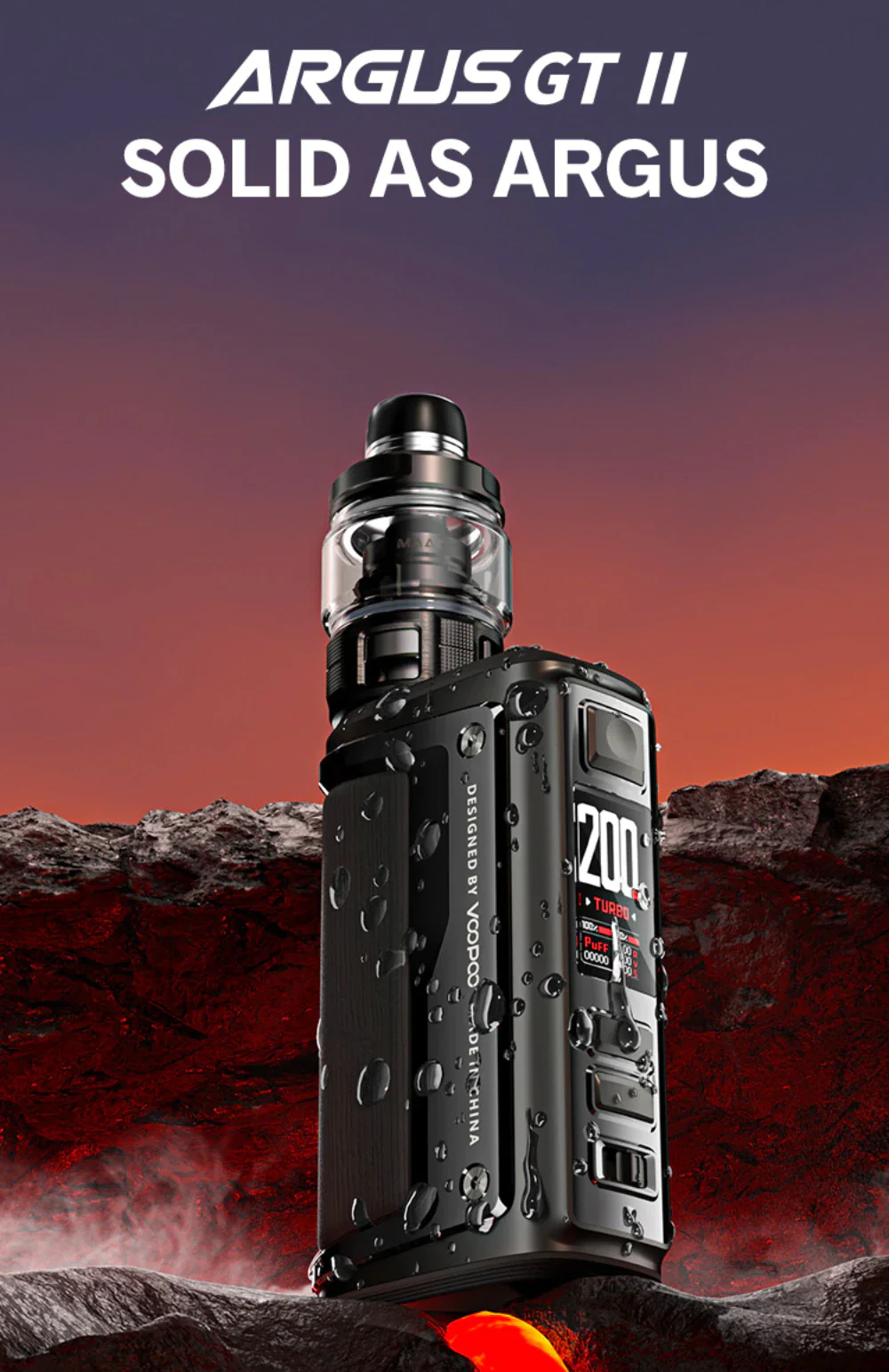 VOOPOO ARGUS GT2 200W Starter Kit with 6.5ml Maat Tank New - Image 10