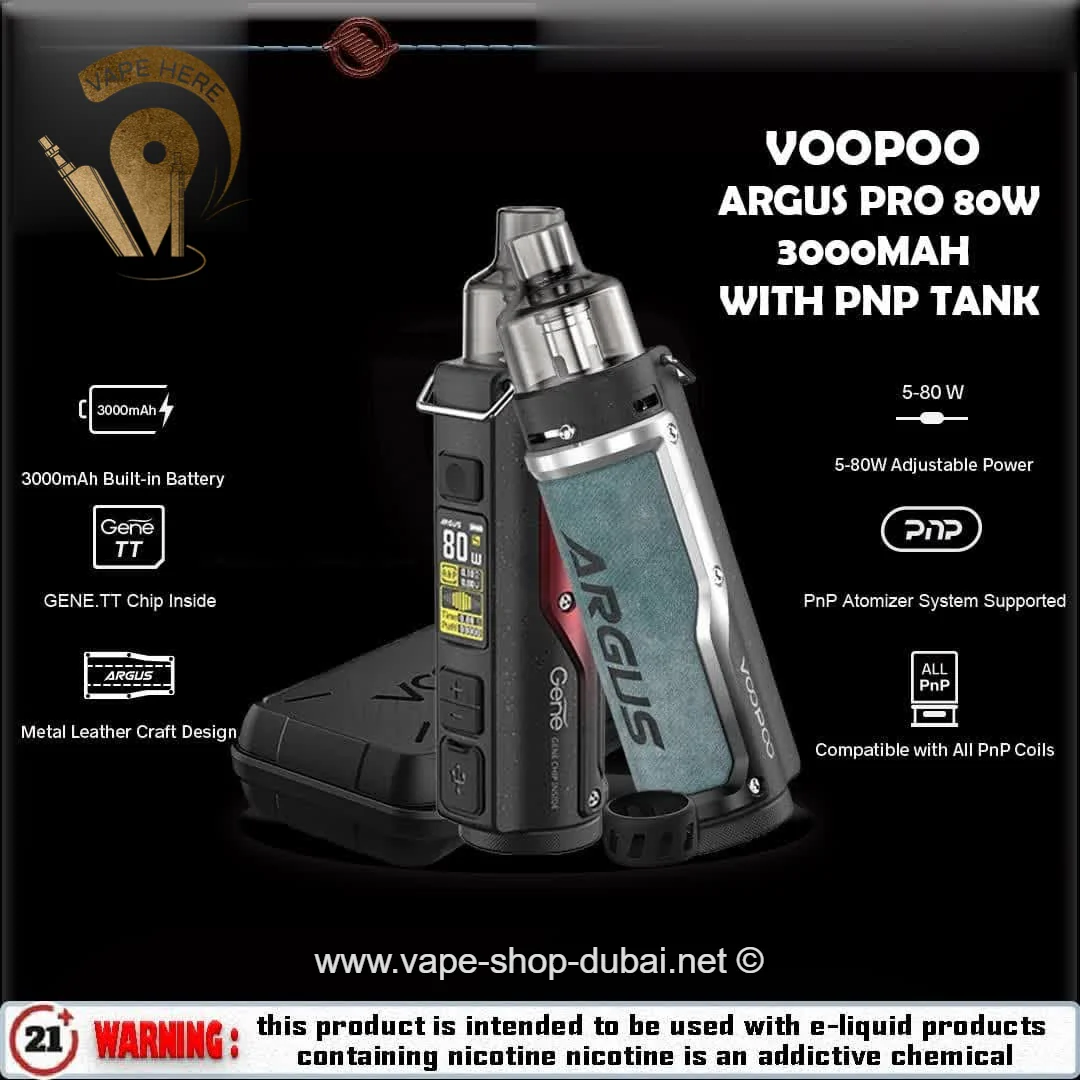 VOOPOO ARGUS PRO 80W POD KIT 3000mAh WITH PNP TANK