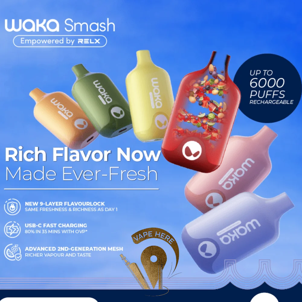 WAKA SMASH 5500 PUFFS 18MG DISPOSABLE VAPE